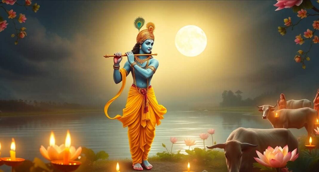 Om Jai Shri Krishna Hare Aarti Lyrics (ओम जय श्री कृष्ण हरे आरती लिरिक्स):