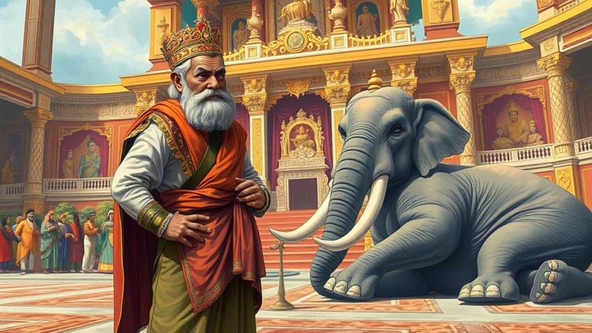 वाणी की चतुराई – धोबी और हाथी की कहानी