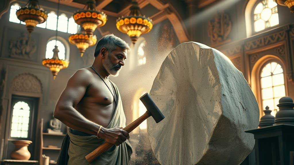 सौ चोटें – मूर्तिकार और बेशकीमती पत्थर की प्रेरक कहानी