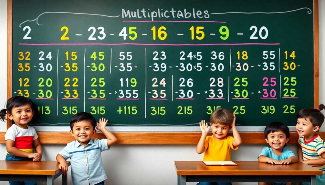 2 to 20 Table – 2 से 20 का टेबल – हिंदी और इंग्लिश में आसान पहाड़ा
