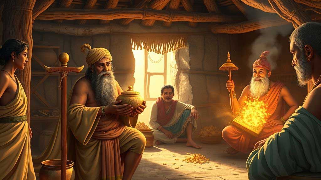 व्यापारी और नाई – लालच और मूर्खता की सीख देने वाली प्रेरक कहानी