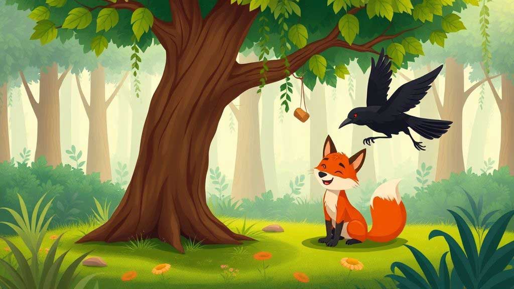कौआ और लोमड़ी की कहानी | Story of Crow and Fox
