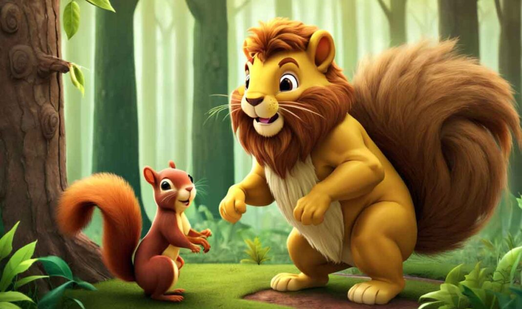 The Story of the Squirrel and the Lion