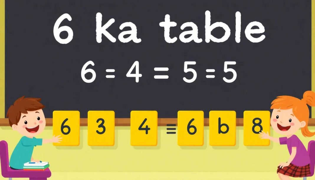 6 का टेबल | 6 का पहाड़ा हिंदी और इंग्लिश में (6 Ka Table in Hindi & English)