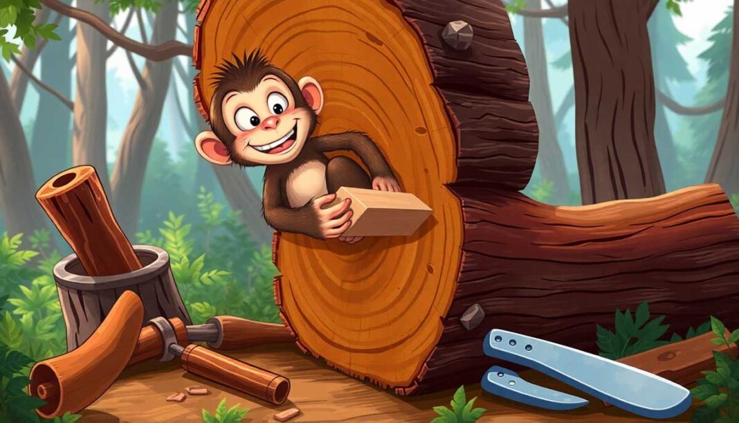 बुद्धिमान बनना क्यों जरूरी है? – आधे चिरे लट्ठे और बंदर की सीख