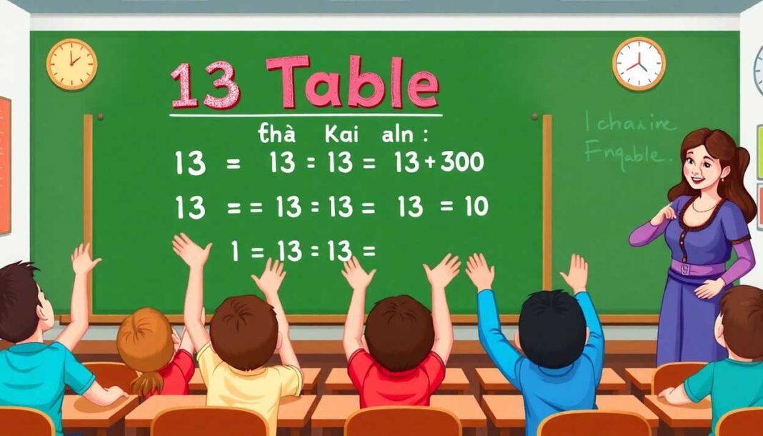 13 का टेबल | 13 का पहाड़ा हिंदी और इंग्लिश में (13 Ka Table in Hindi & English)