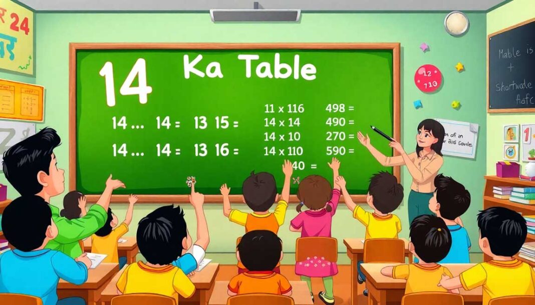 14 का टेबल | 14 का पहाड़ा हिंदी और इंग्लिश में (14 Ka Table in Hindi & English)